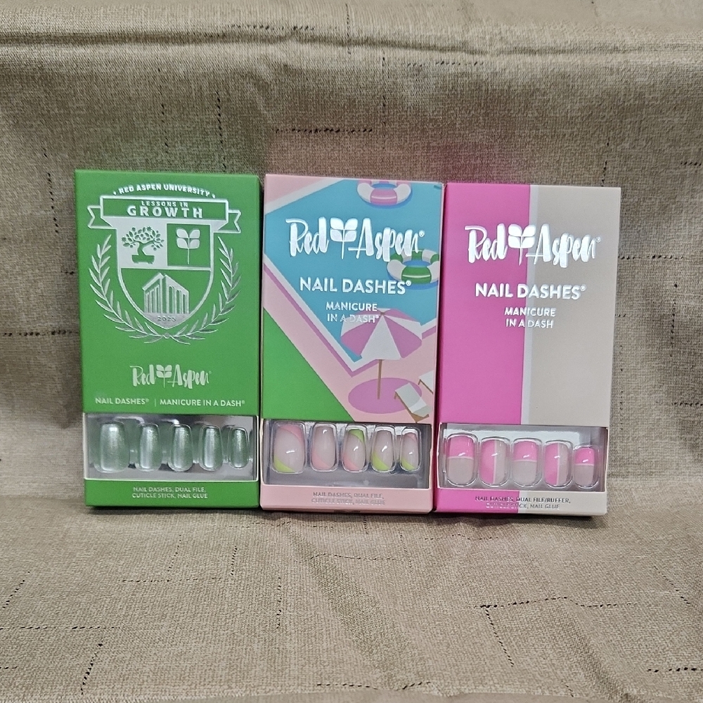 Red Aspen Nail Dashes - Green, Pink, and Purple Collection